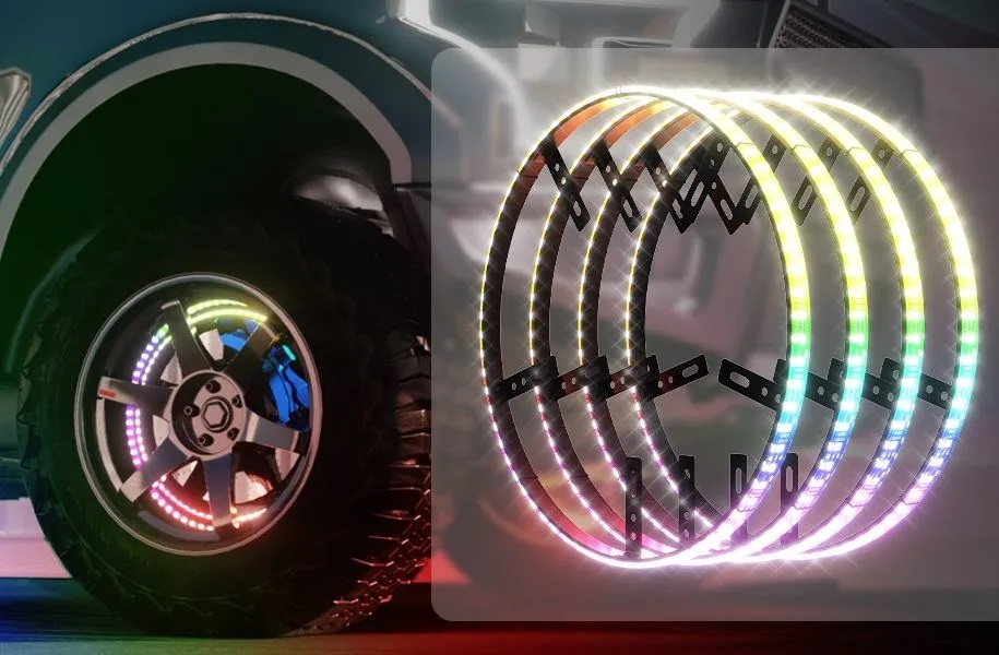 Dual Side-Emitting LED Wheel Light Kit